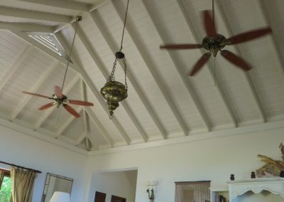 The living room ceiling