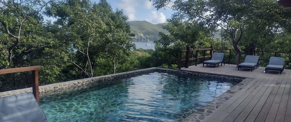 Cassava Swimming Pool built with Bequia stone