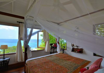 Bedroom 4 with views over the bay.